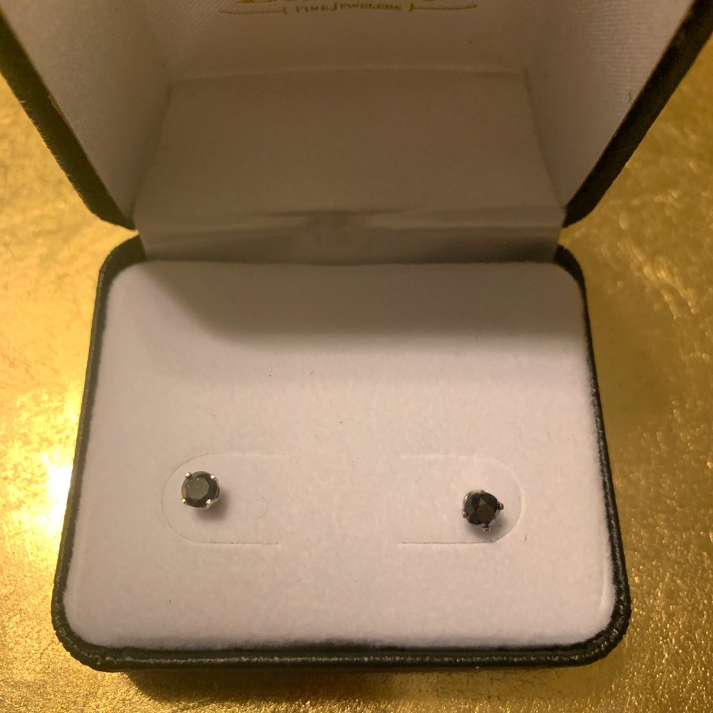 Black Diamond Stud 1/2CT Earrings